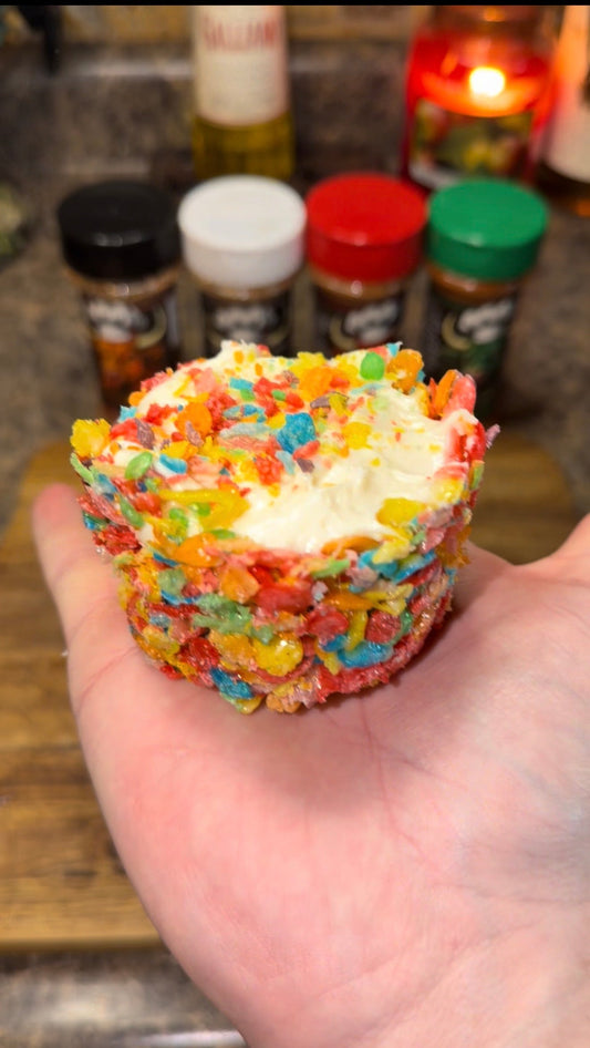 Fruity Pebbles No-Bake Cheesecake